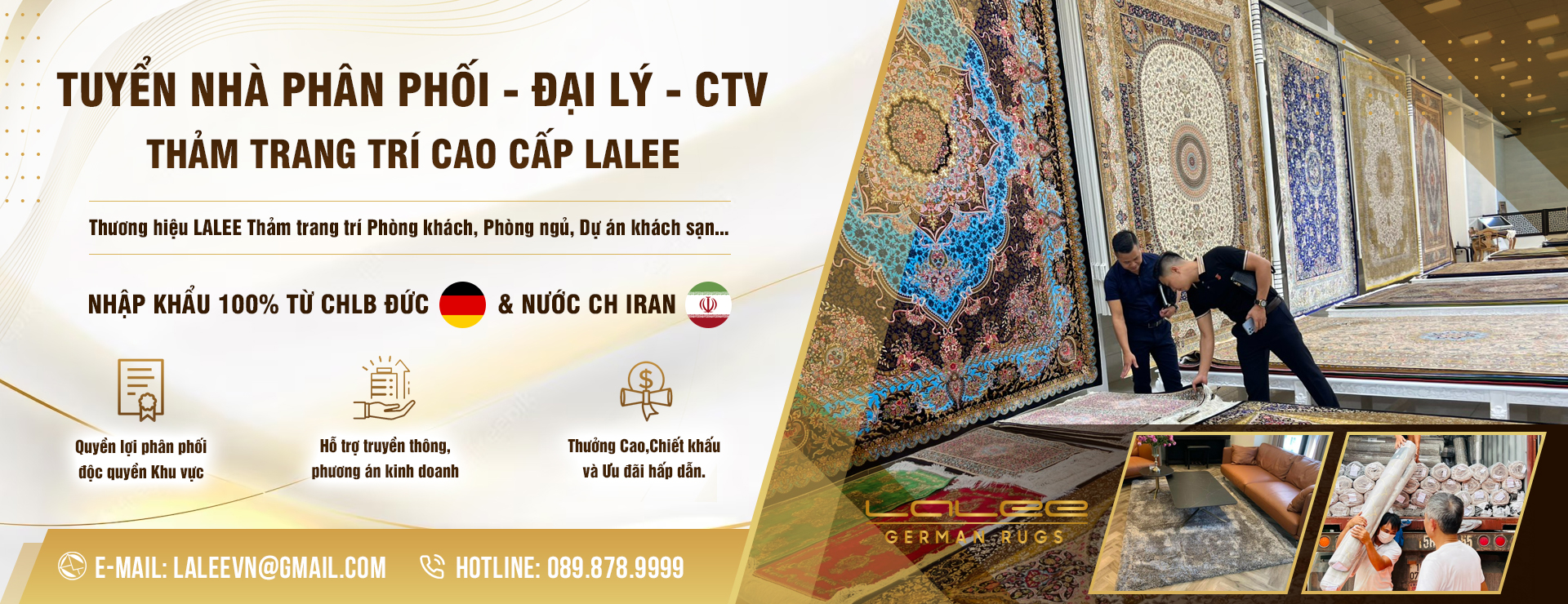 Tuyển nhà phân phối, đại lý, CTV thảm trang trí cao cấp Lalee